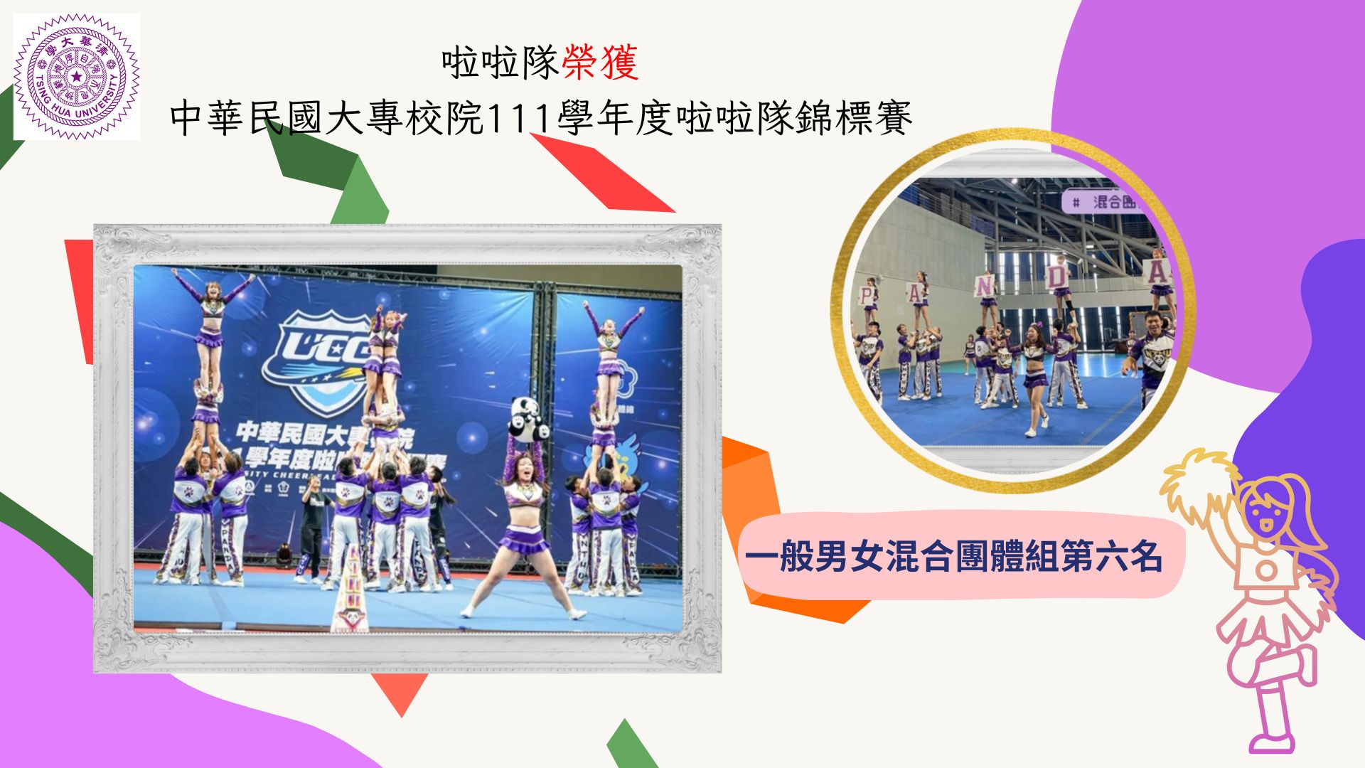 啦啦隊榮獲中華民國大專校院111學年度啦啦隊錦標賽